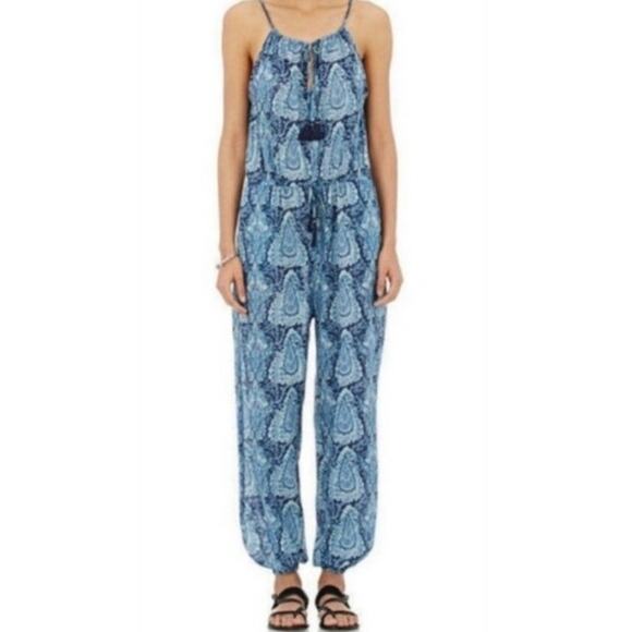 LSF Love Shack Fancy Paisley Cotton Boho Jumpsuit Size 2 - Picture 1 of 6